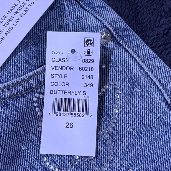 PacSun Blue Jean Shorts Distressed Cut-Off Style - Picture 3 of 6